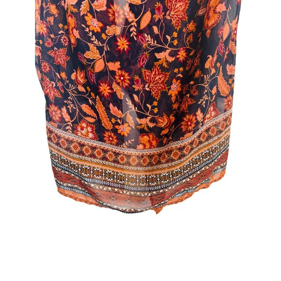2/$30 Band Of Gypsies Small  Floral Kimono Oversized Flowing Sheer - Picture 7 of 9
